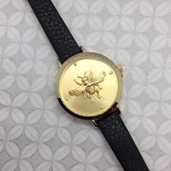 Modcloth Accessories - Modcloth bee watch gold tone black band